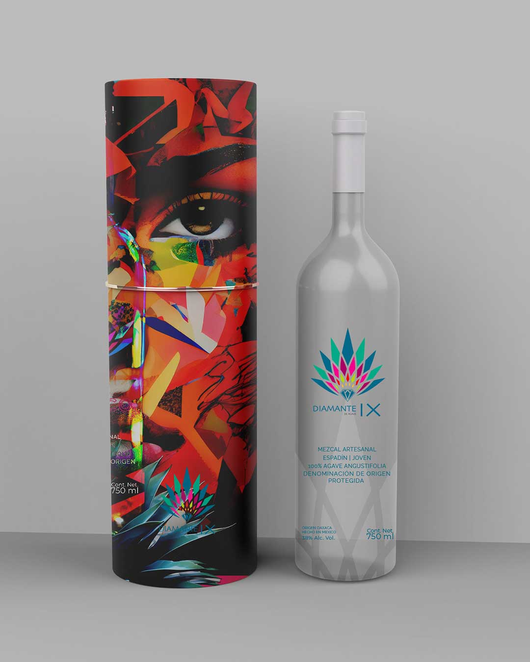 Botella y empaque mezcal